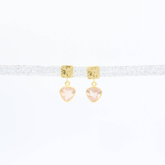 Morganite drop earrings
