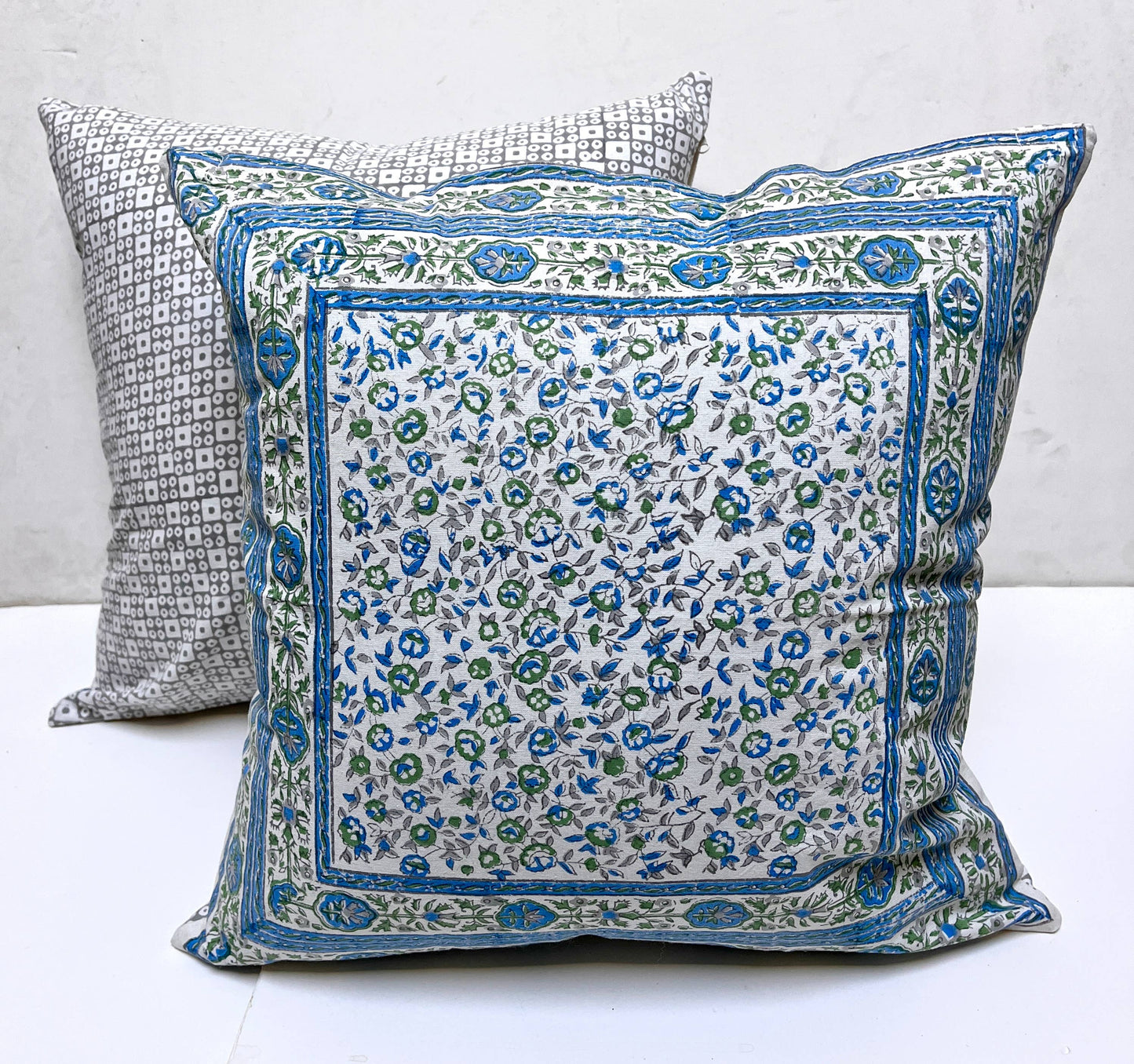 Blue Wildflower Pillow