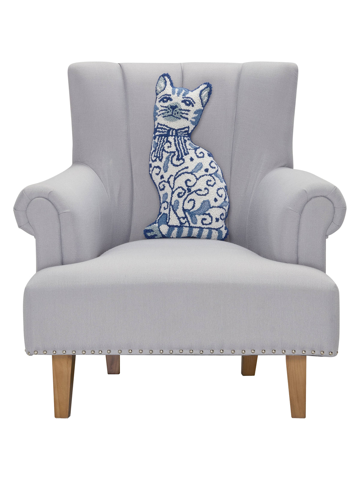 Chinoiserie Cat Hook Pillow