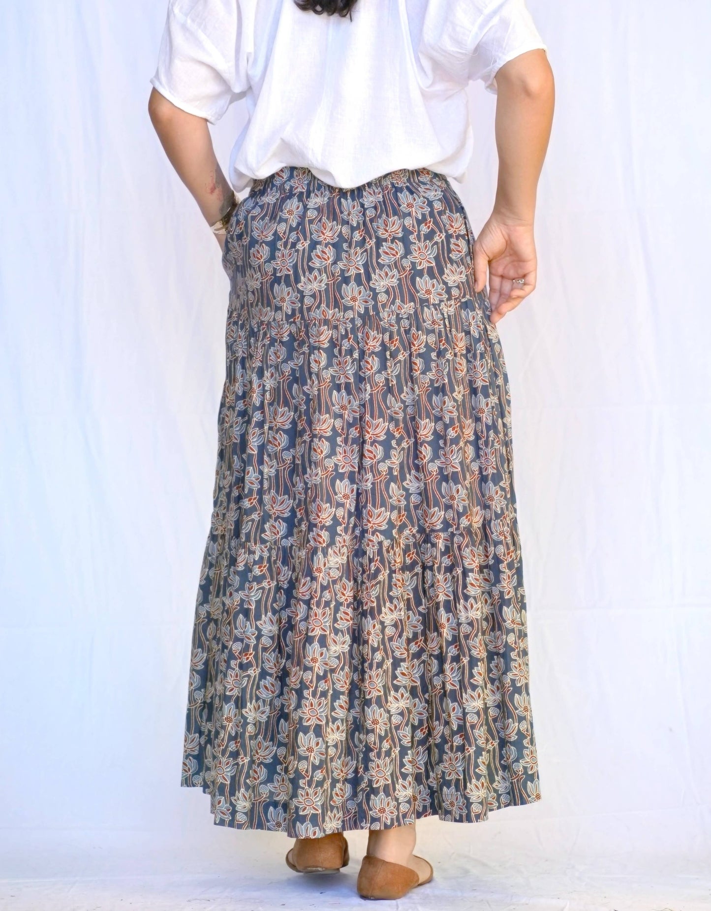 Hanna Tiered Cotton Skirt