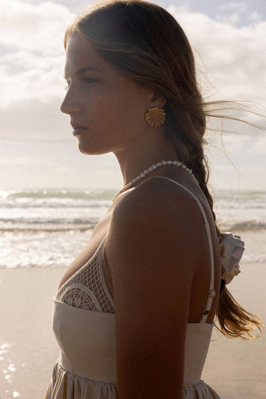 Lumi Gold Shell Earrings