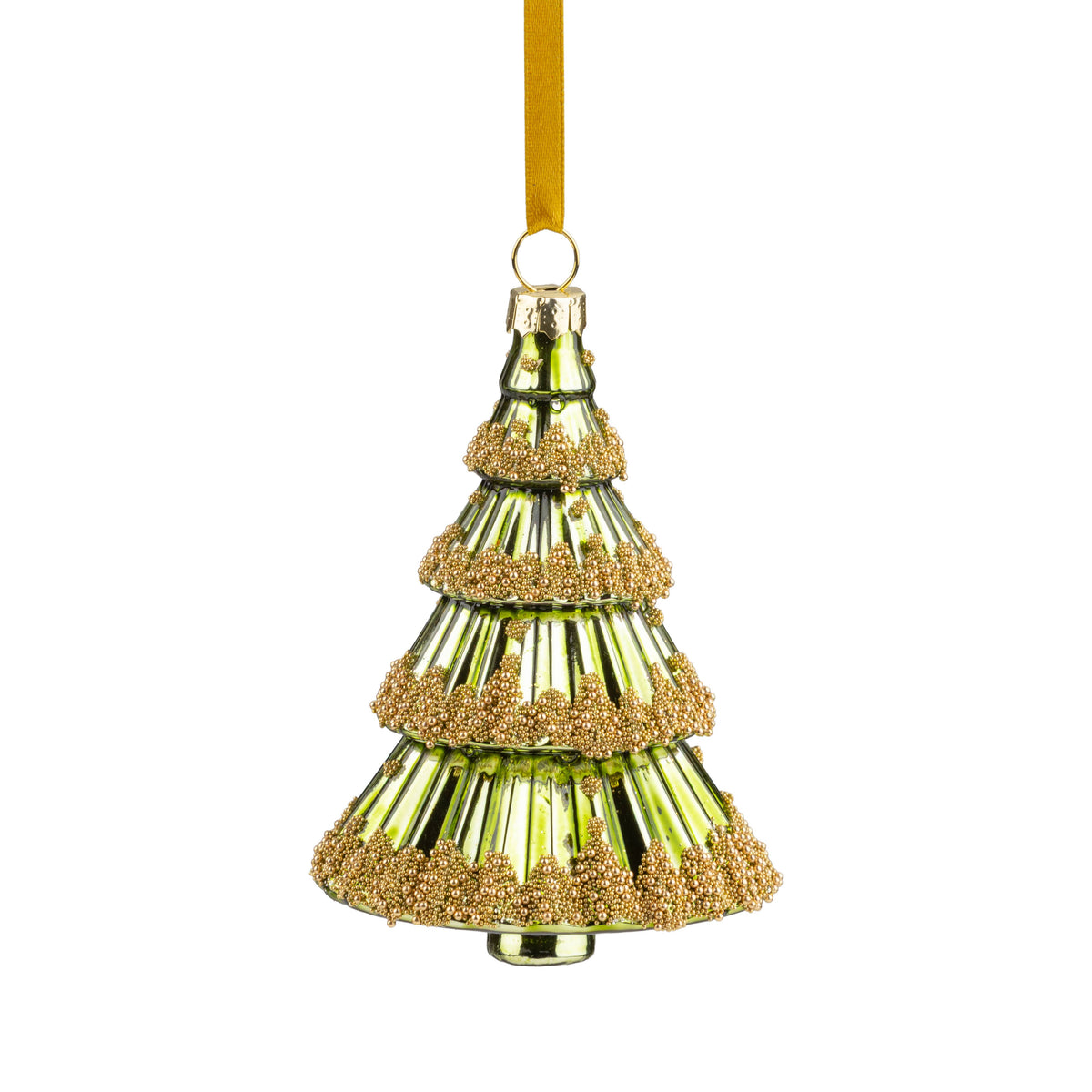 Sparkling glass Christmas tree ornament