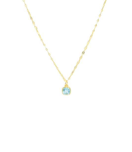 Nicole Blue Topaz Pendant Necklace