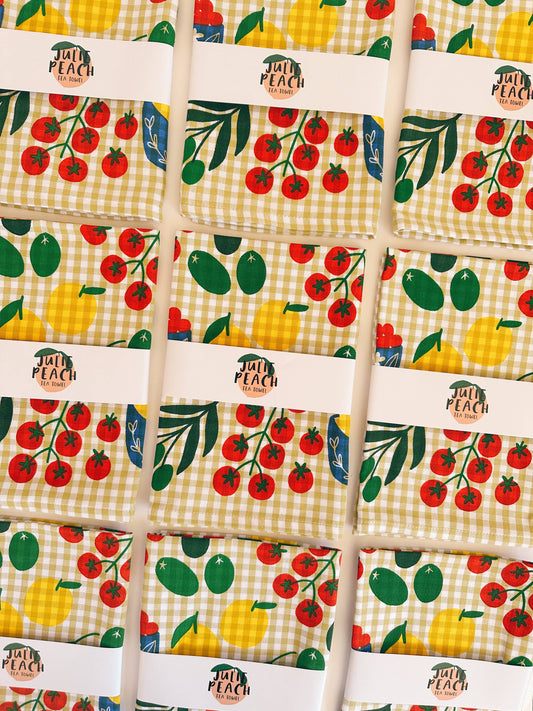 Mangia! Gingham Tea Towel