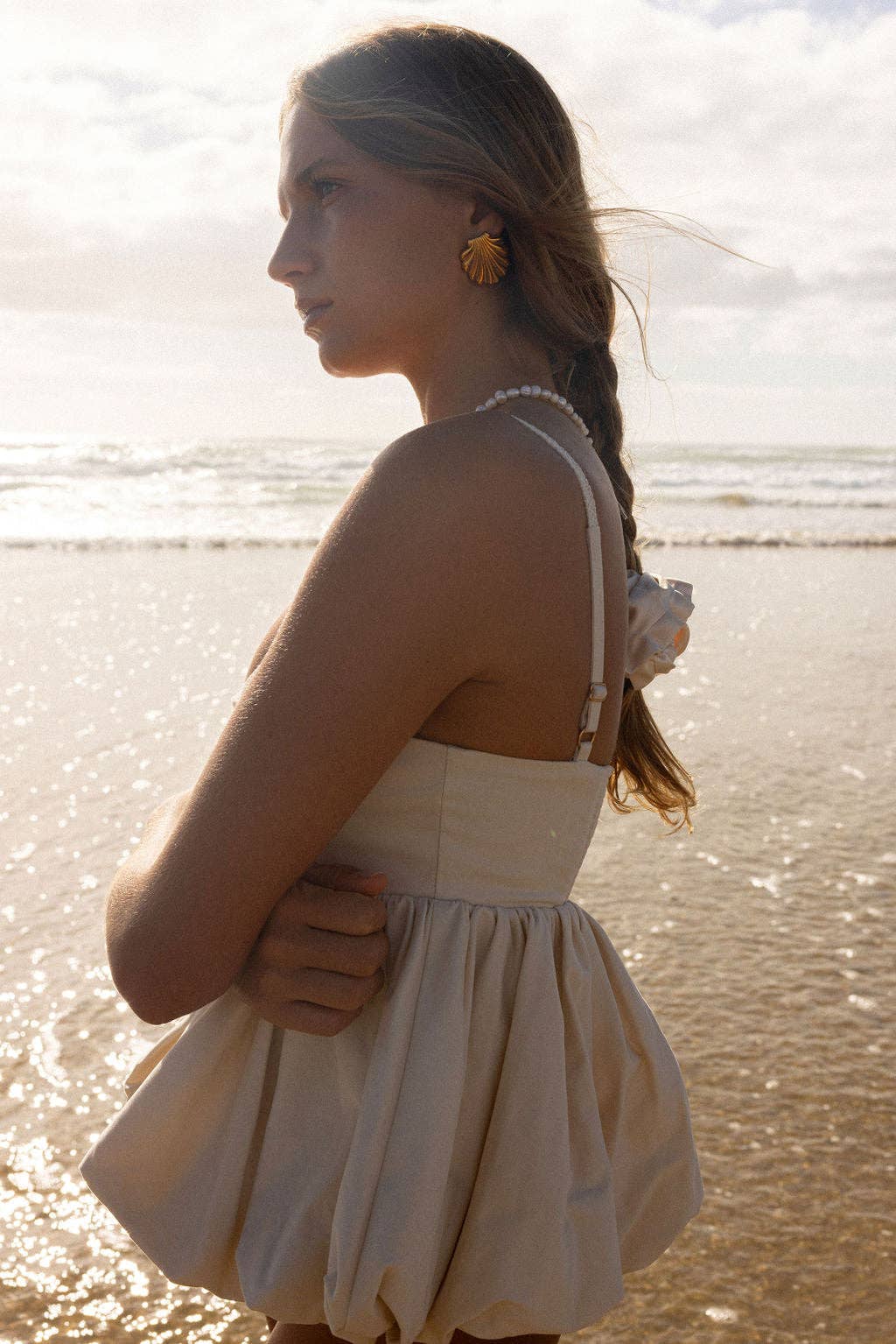 Lumi Gold Shell Earrings