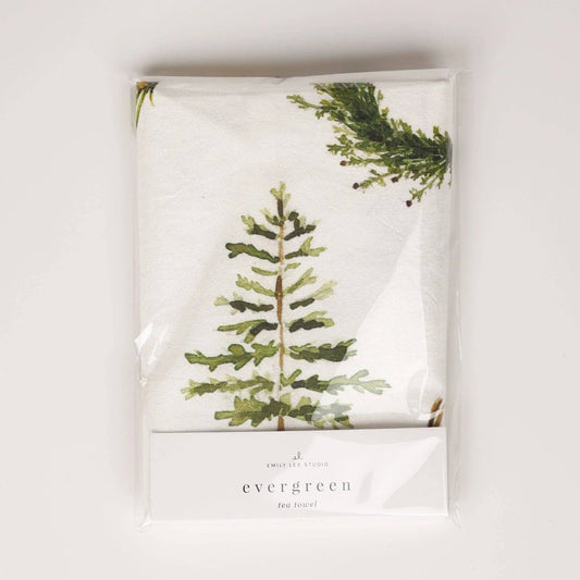 Evergreen tea towel