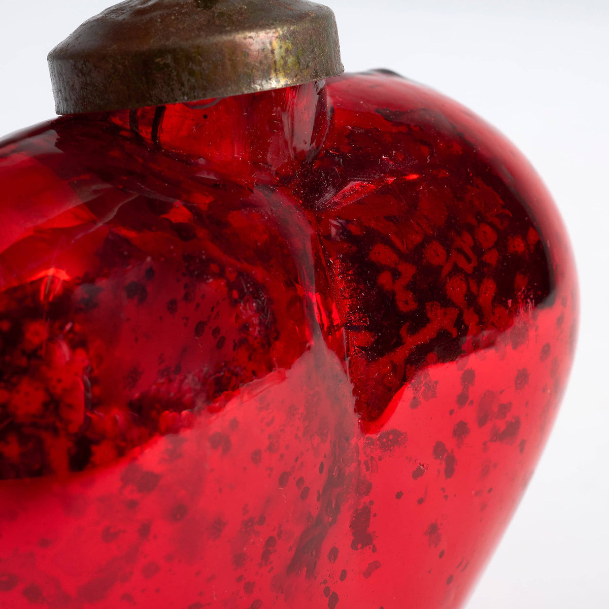 Glass Red Heart Ornament