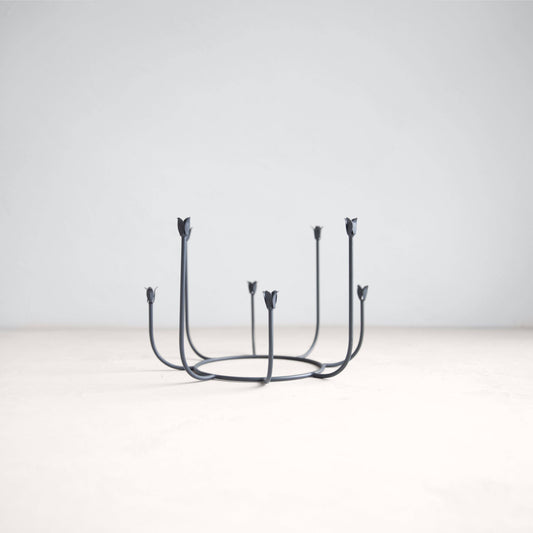 Beacon Long Stem Candelabra in Smoke