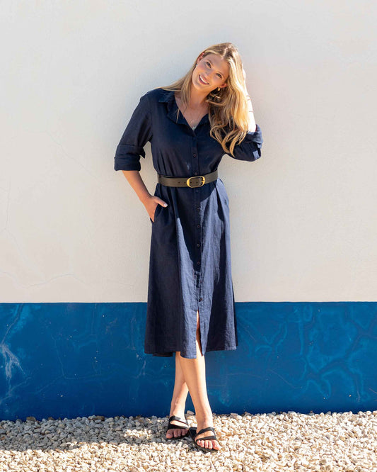 Hermosa Linen Shirt Dress