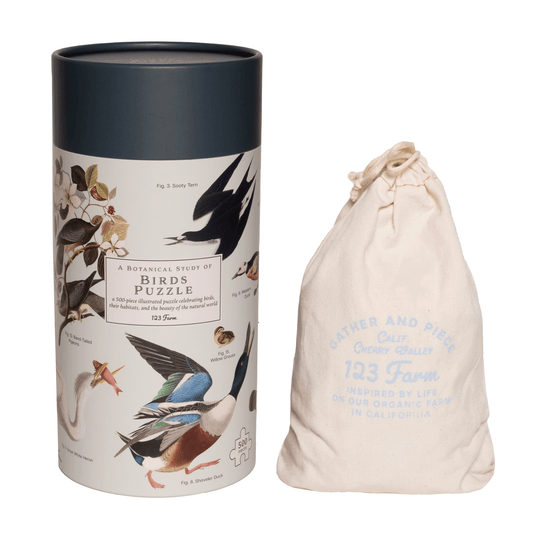 Birds Puzzle – 500 Pc Tube with Vintage Illustrations