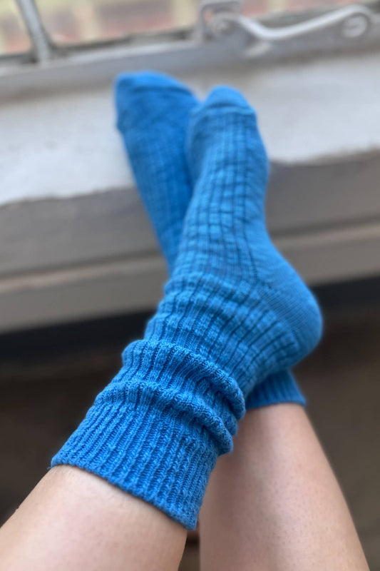 Blue Cottage Socks