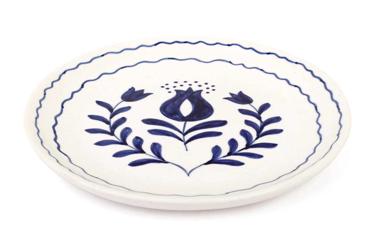 Blue Anaar Snack Plate , 7x7 Inches