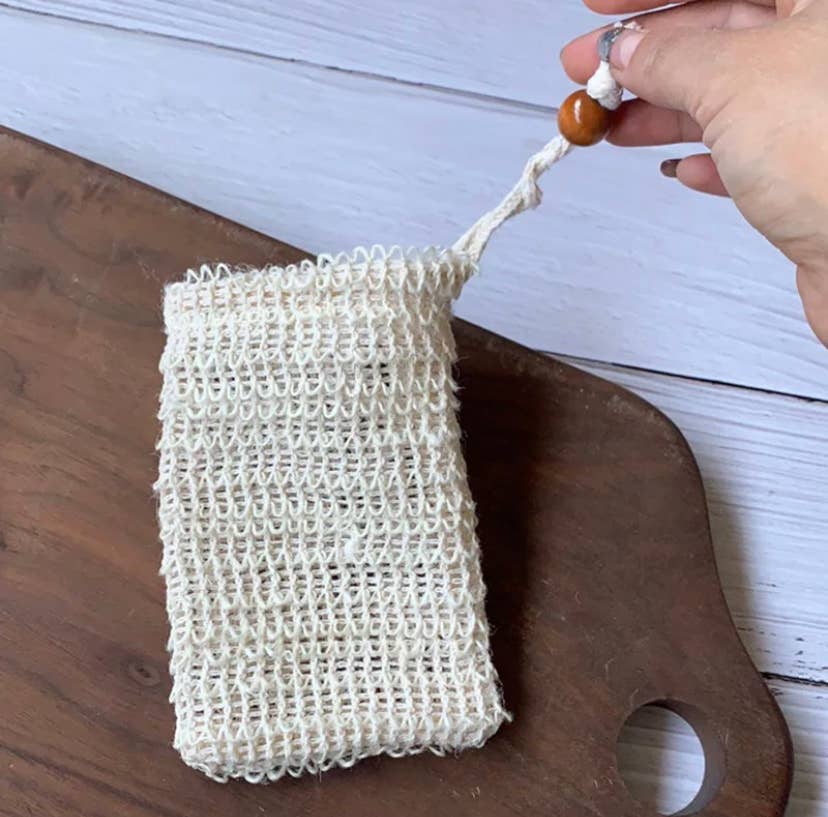 Sisal soap pouch with Soap