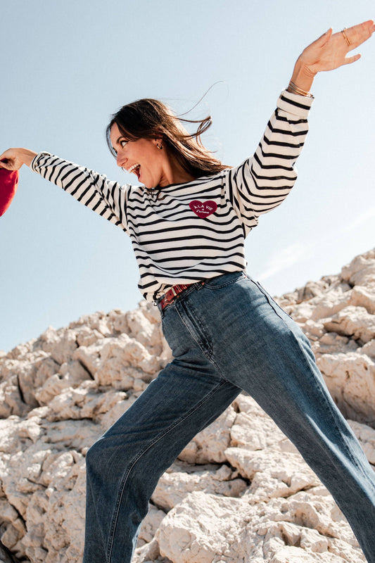 Stripe sailor top