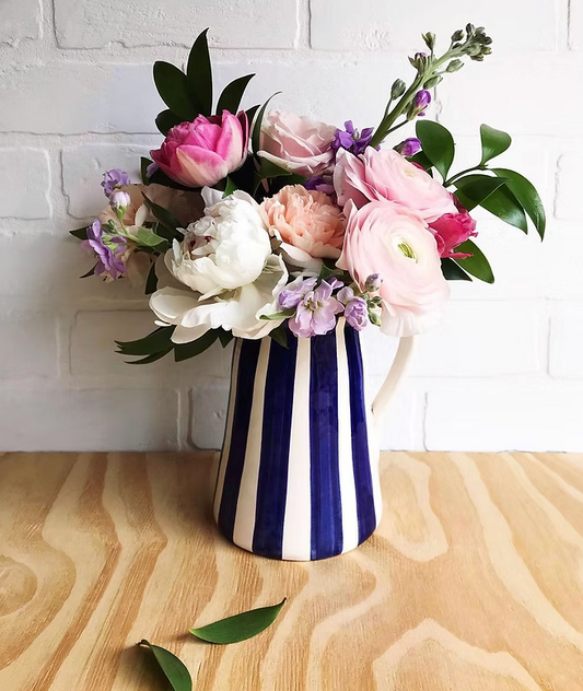 Portuguese Bold Stripe Jug