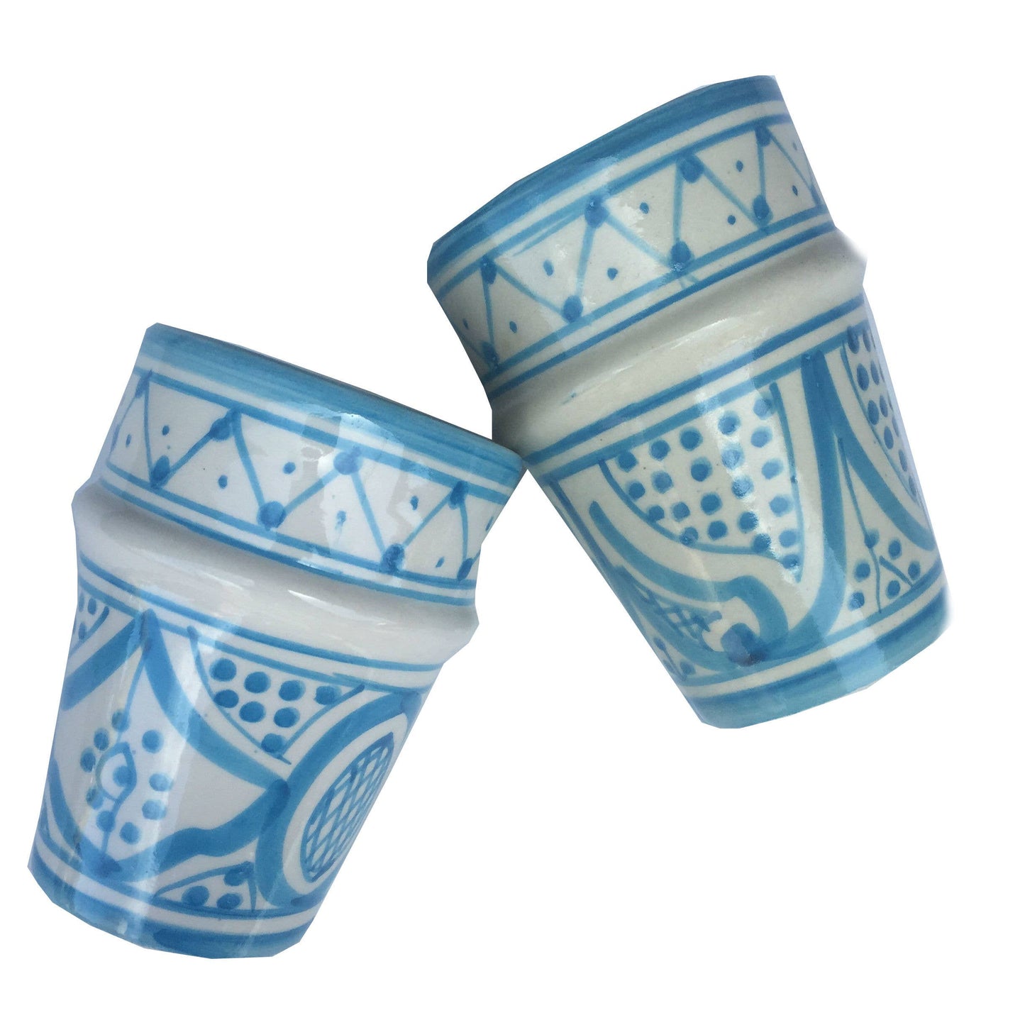 Safi Turquoise Ceramic Cups