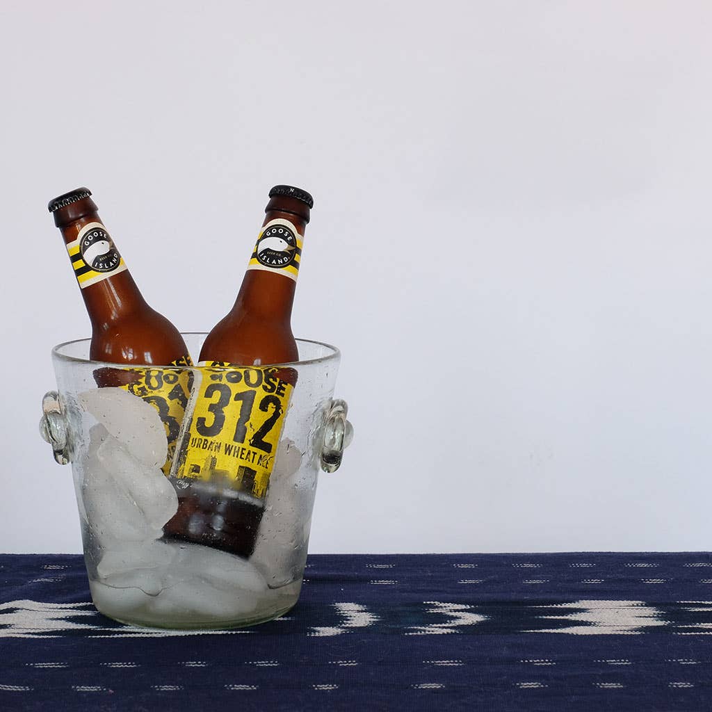 Hand-Blown Glass Ice Bucket