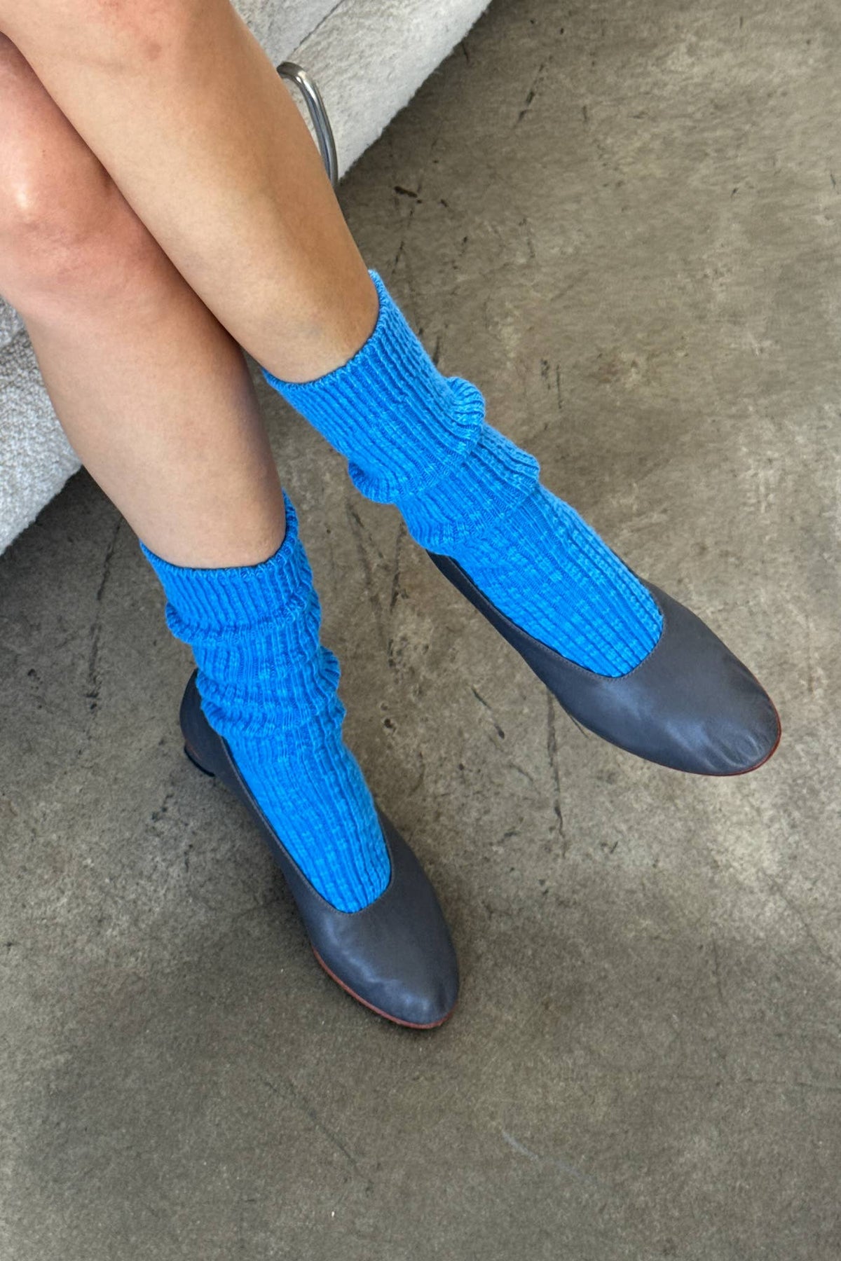 Blue Cottage Socks