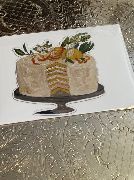 Lemon Cake Fancy Die Cut Card