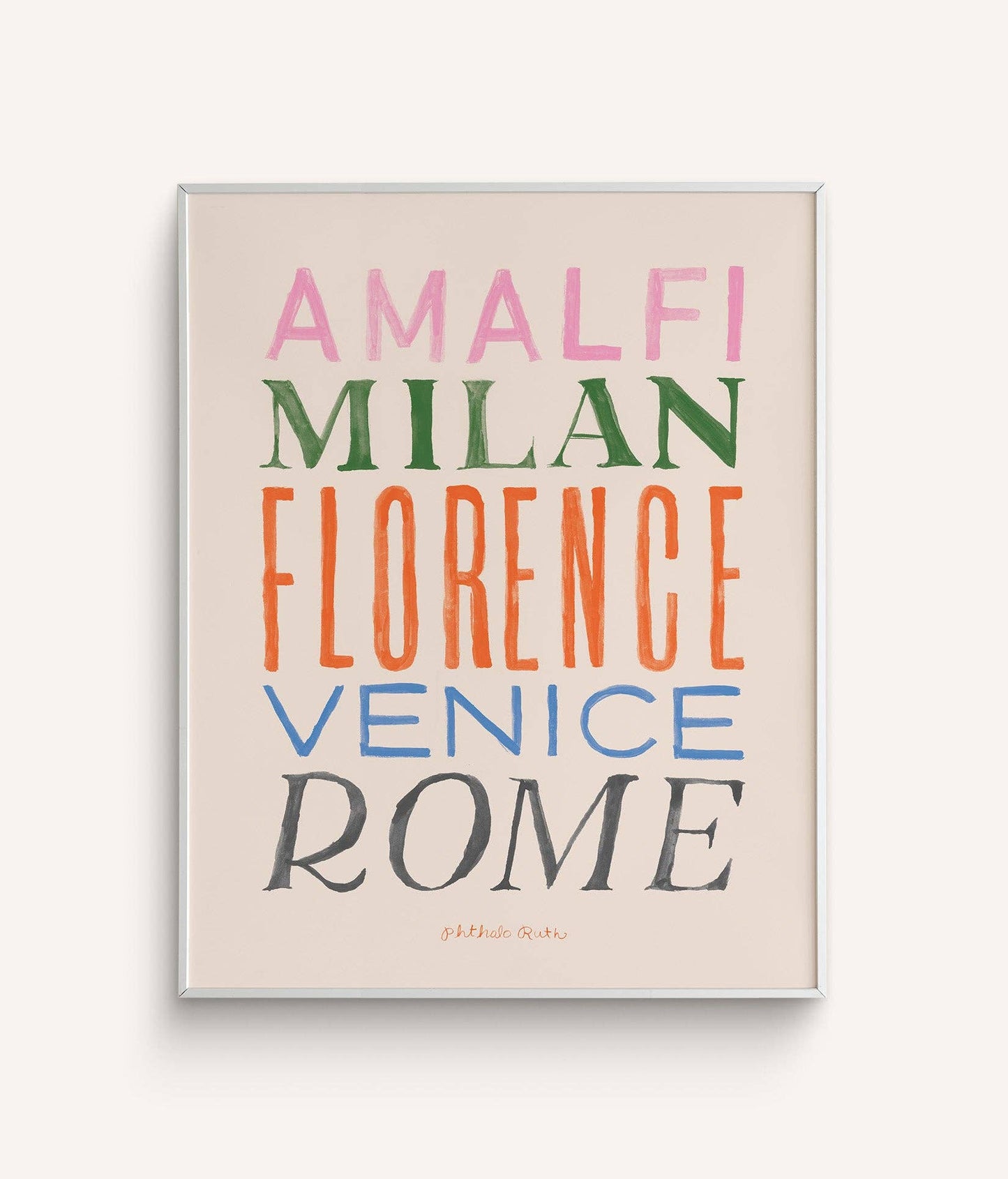 Phthalo Ruth - Italian Cities Art Print