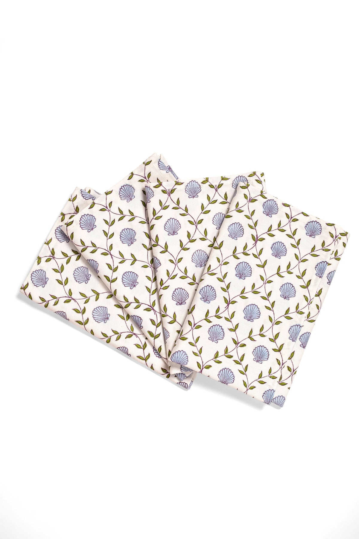 Seashell Blockprint Napkins