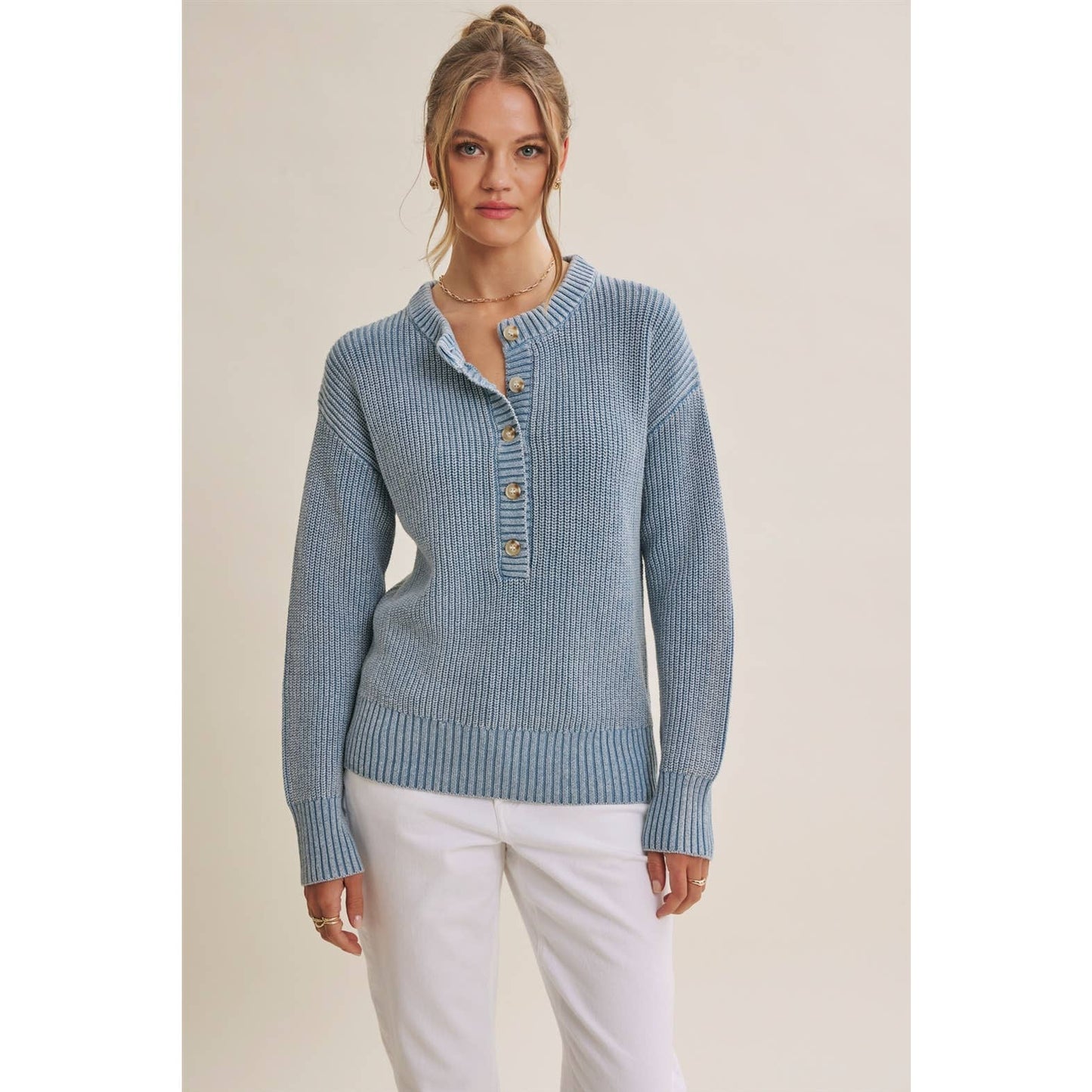 SALT AIR HENLEY SWEATER
