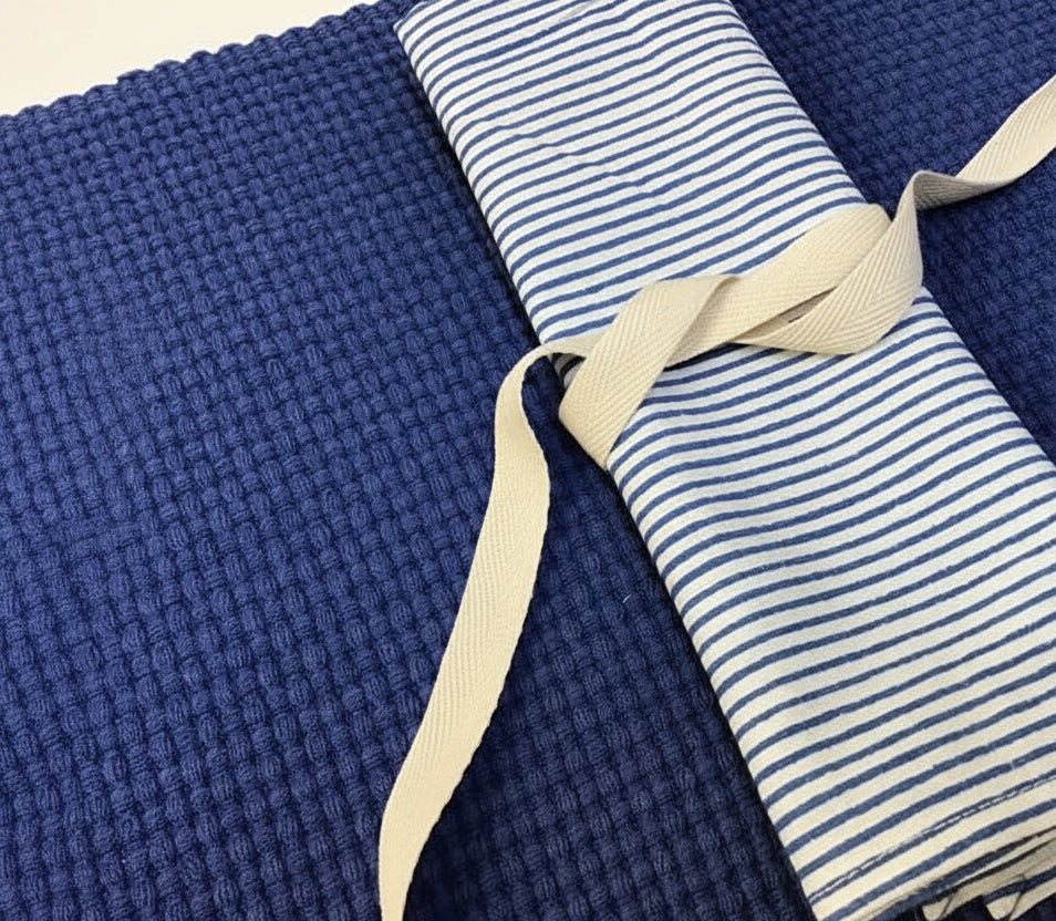 Napkins Uneven Stripe Blue