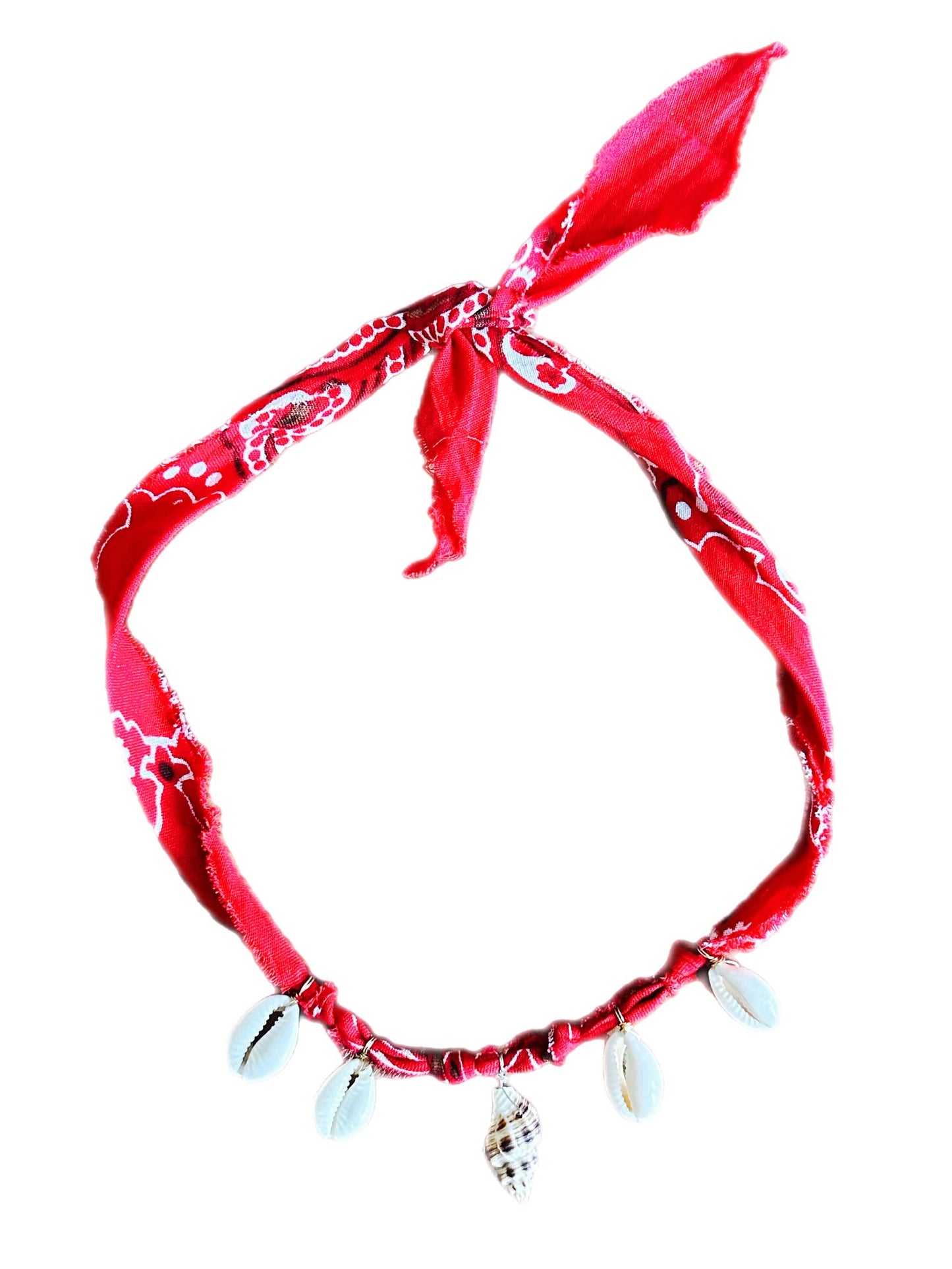Bandana Shell Necklace: Blue