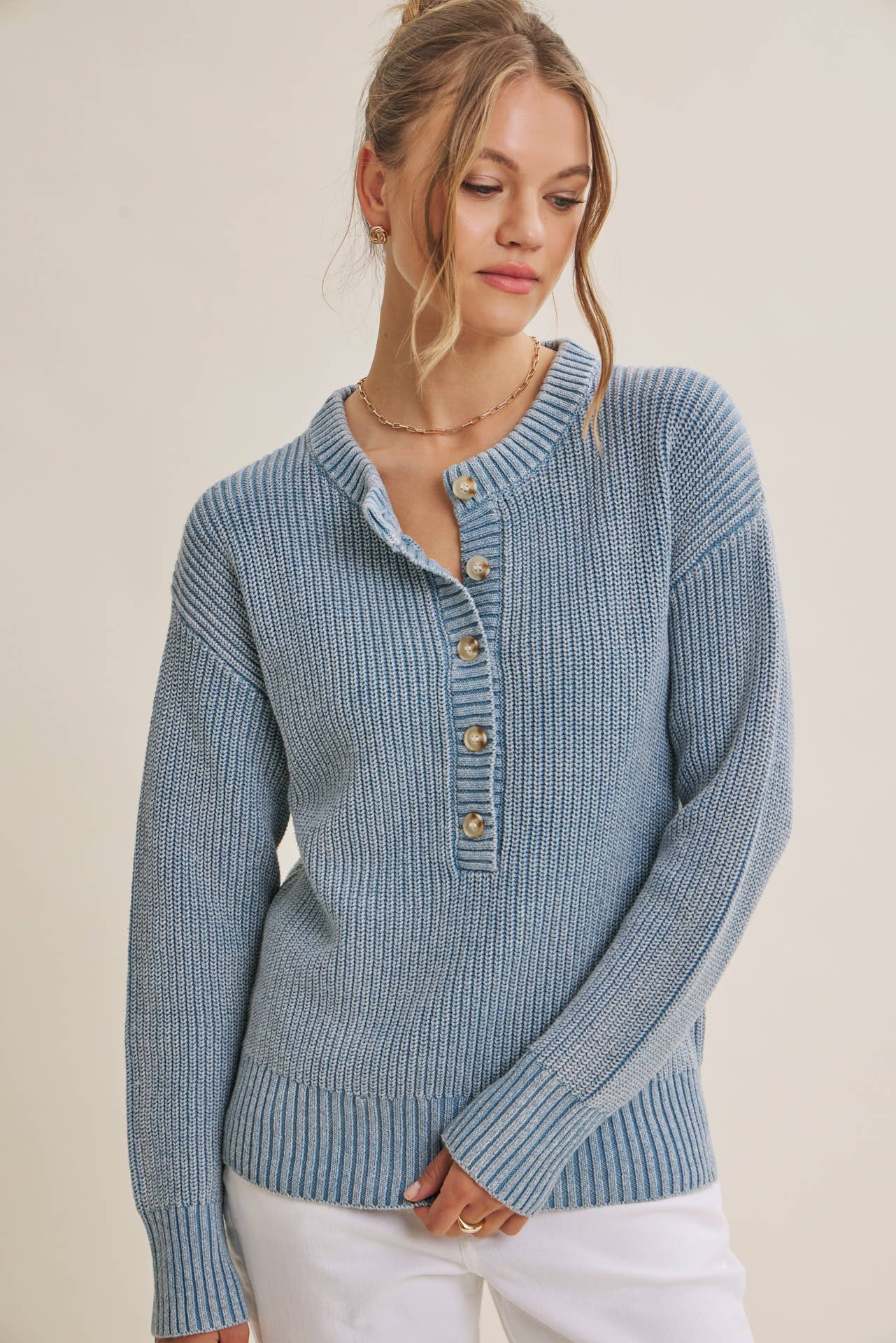 SALT AIR HENLEY SWEATER