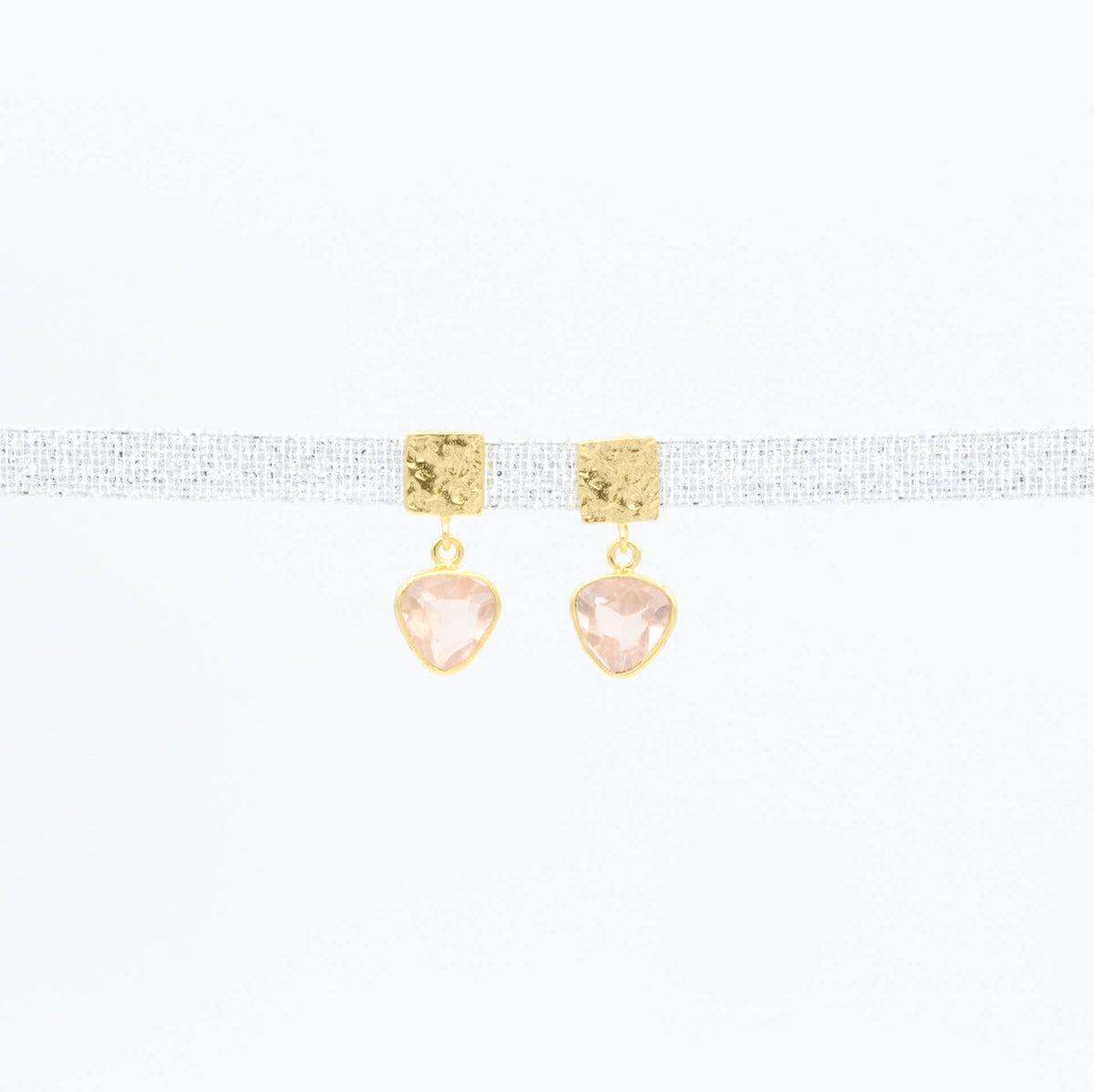 Morganite drop earrings