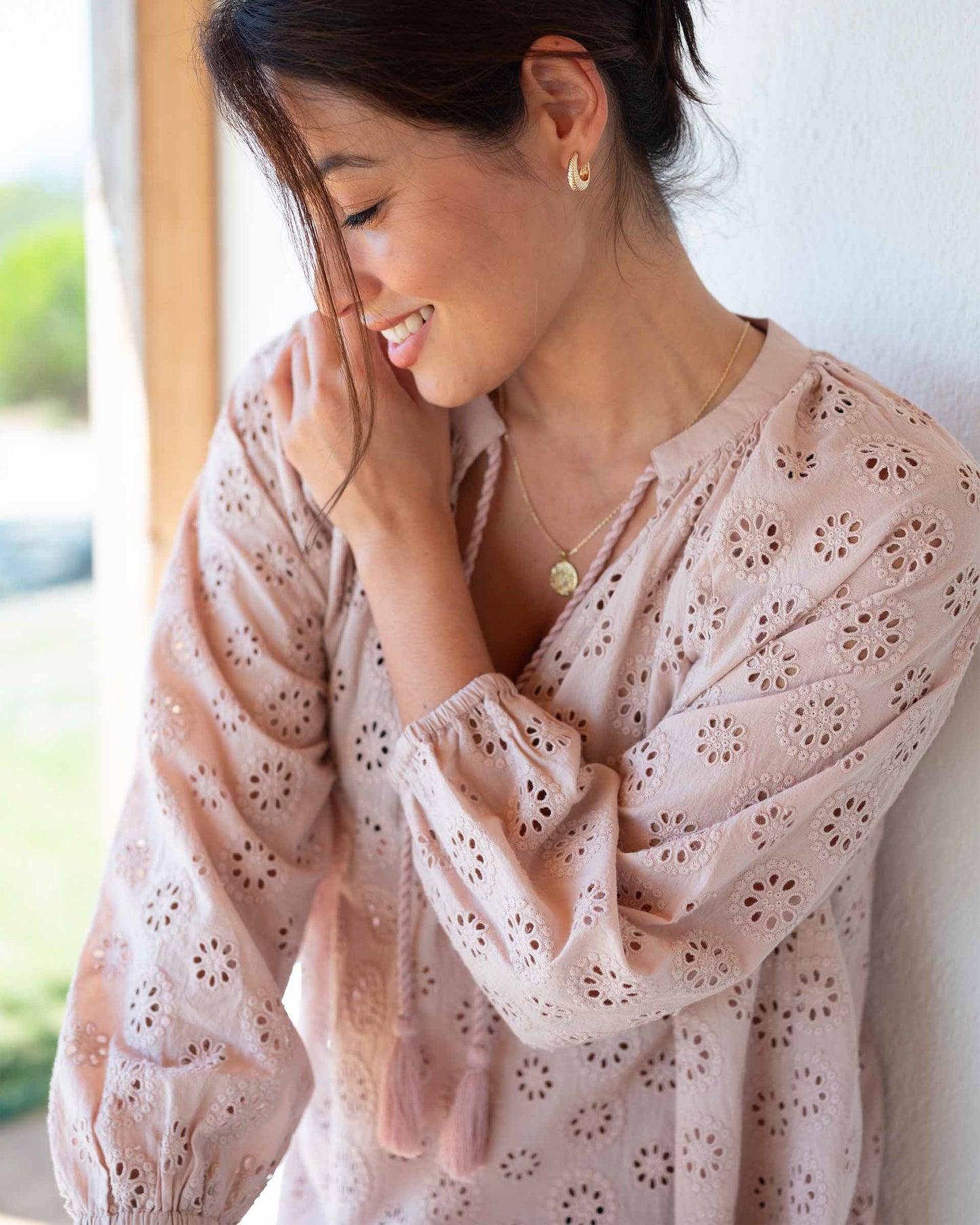 Daisy Eyelet Cover Up