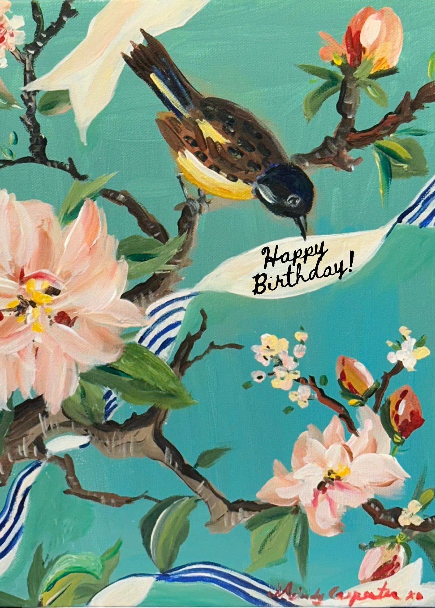 Birthday Bird & Blossom Card
