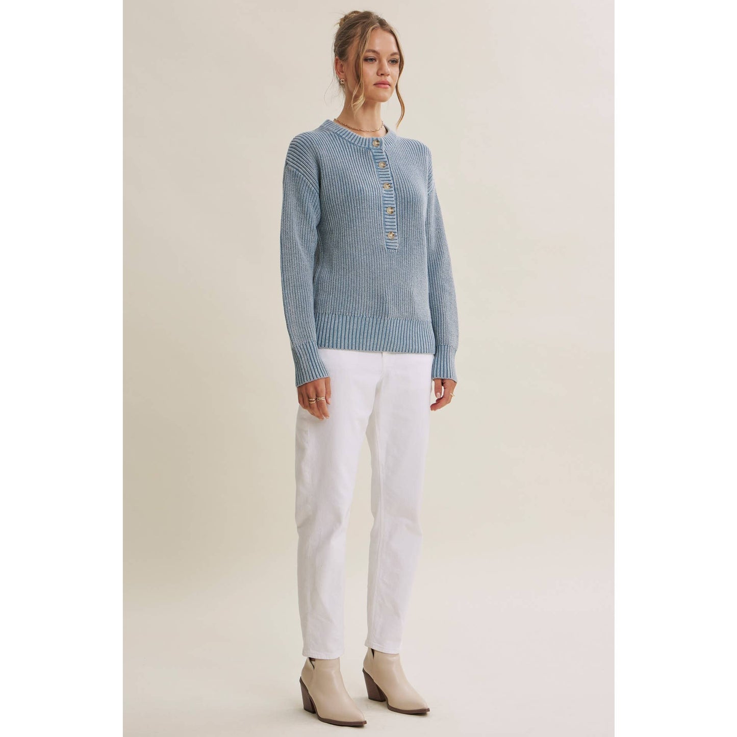 SALT AIR HENLEY SWEATER