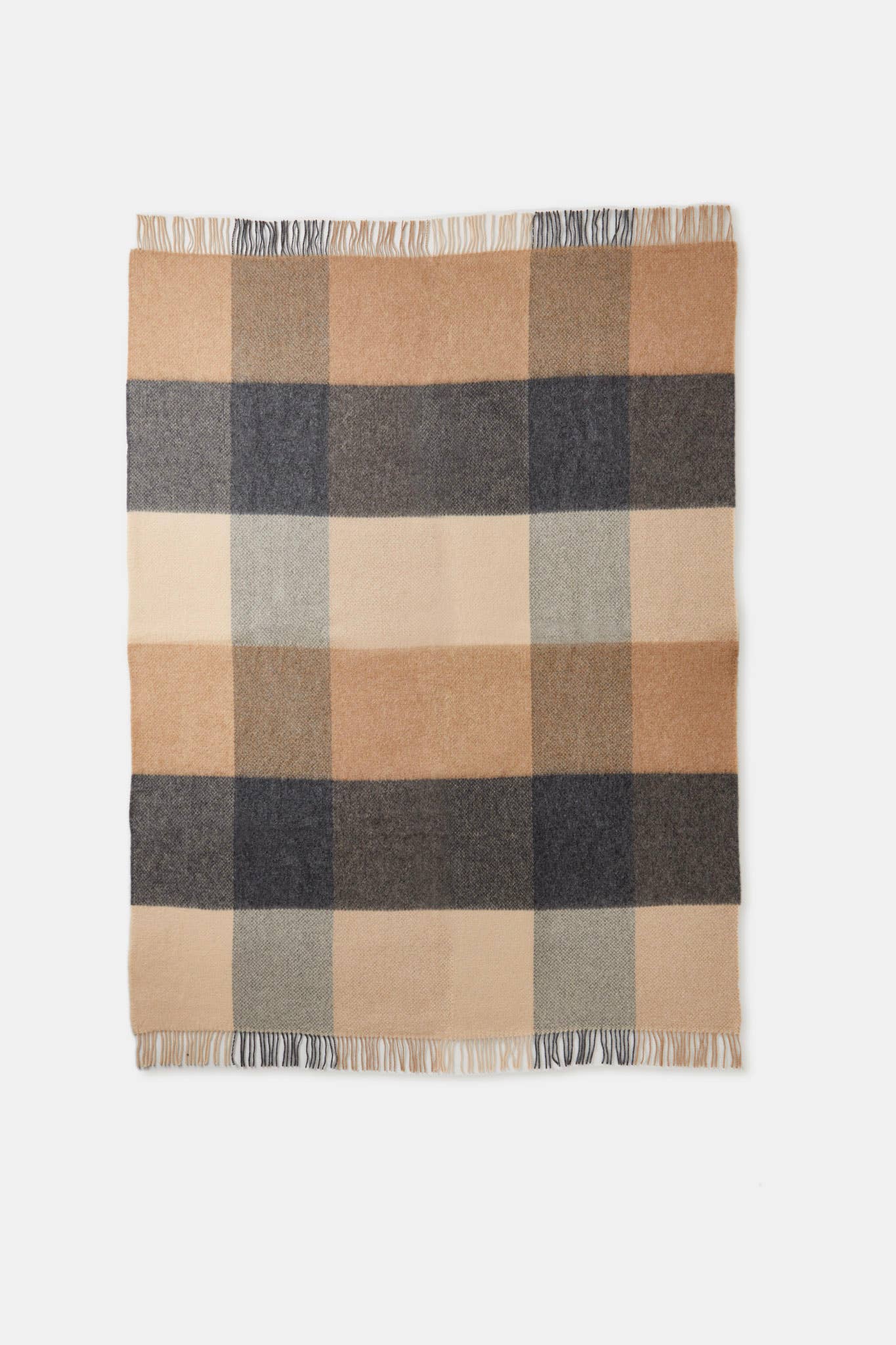 Cashmere & Wool Handwoven Throw Blanket
