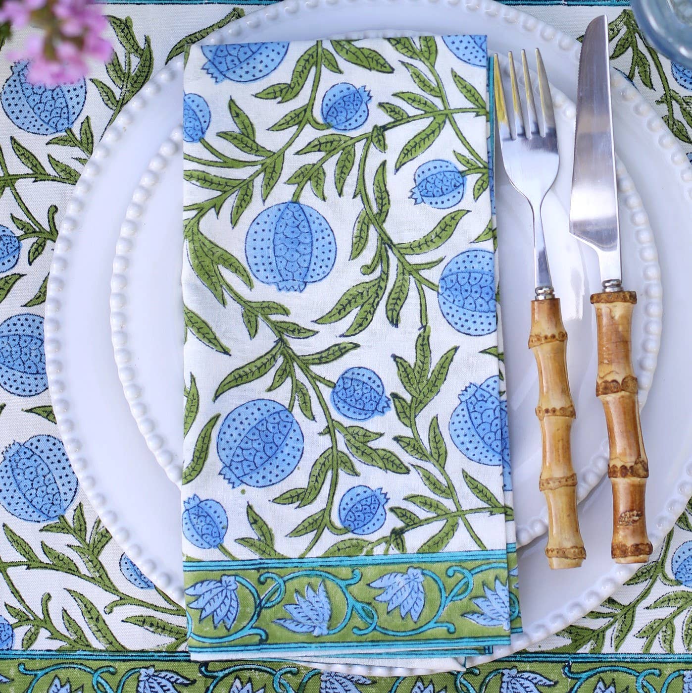 Napkin Pomegranate Blue, Set of 2
