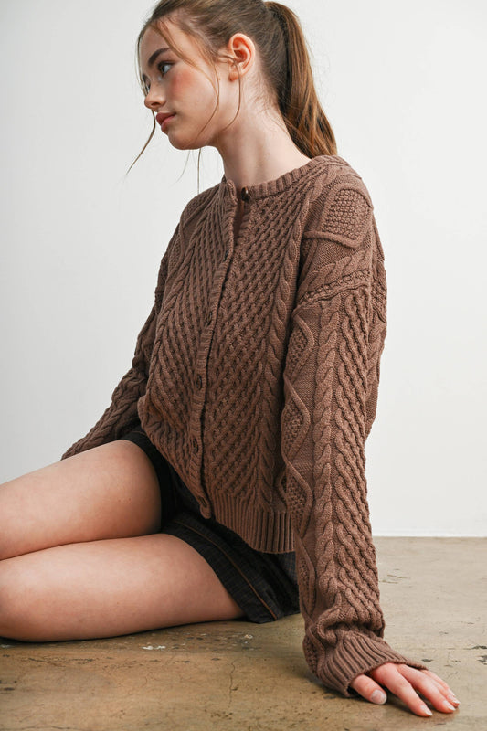 Jules Cable Knit Cardigan