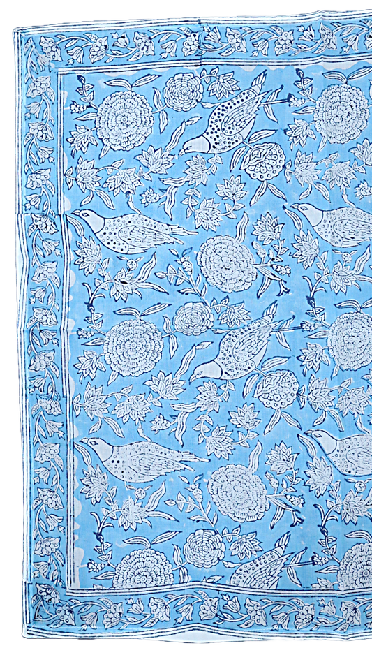 Blue Skies Block Print Bandana
