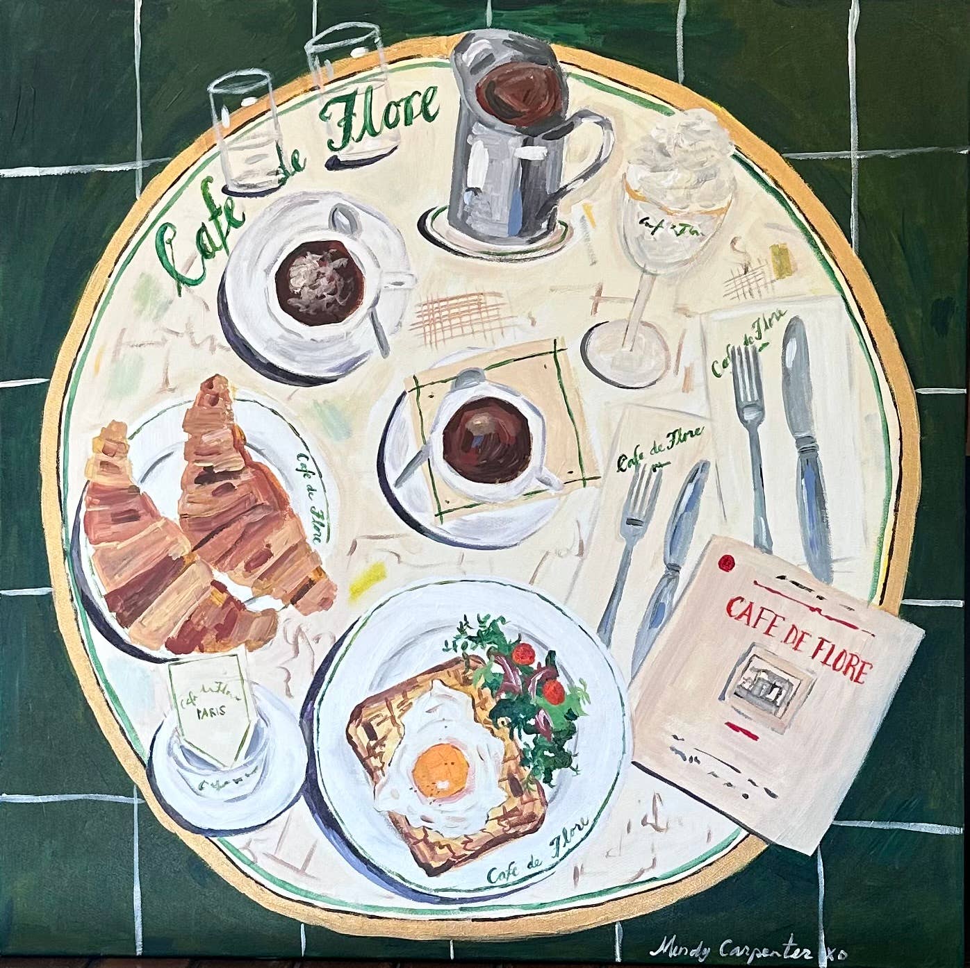 Le Café Greeting Card
