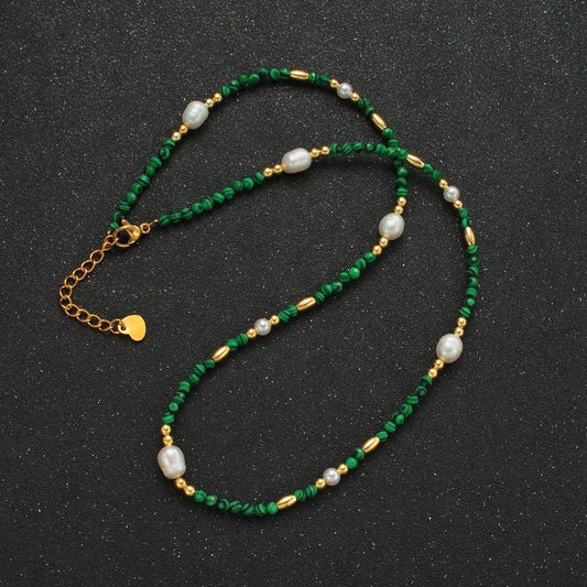 Malachite & Pearl Necklace