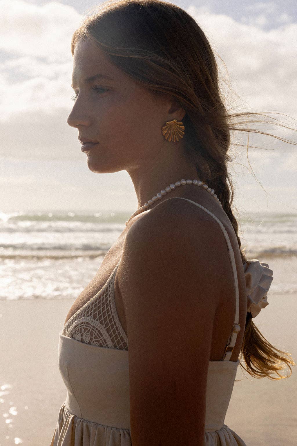 Lumi Gold Shell Earrings