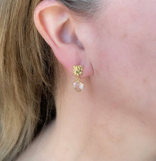 Morganite drop earrings