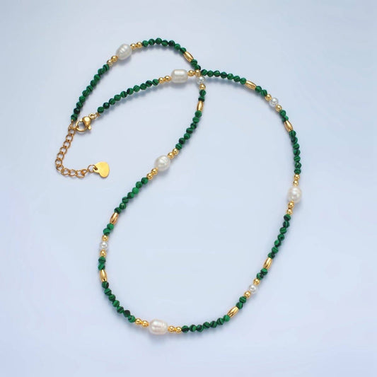 Malachite & Pearl Necklace