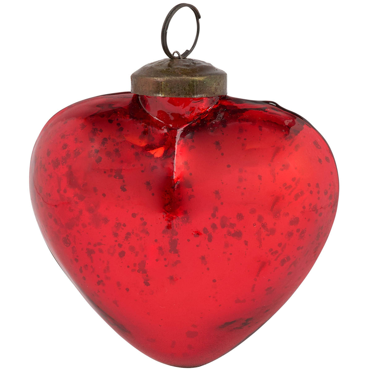 Glass Red Heart Ornament
