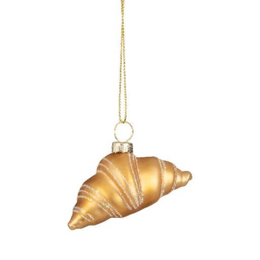 Glittery Croissant ornament
