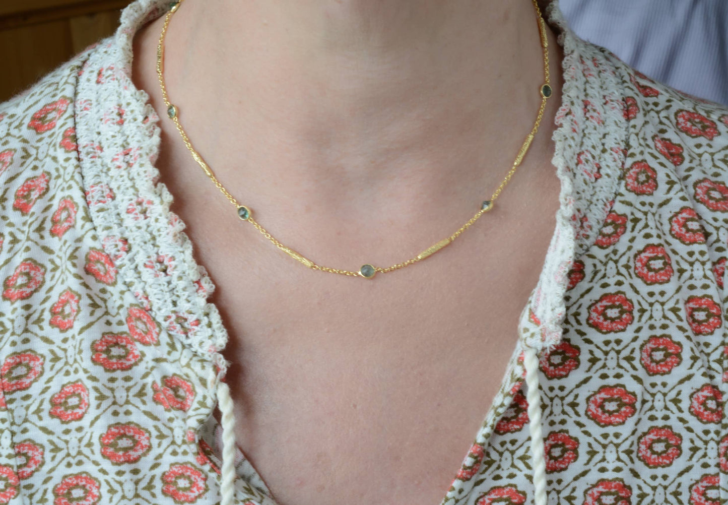 Green tourmaline necklace