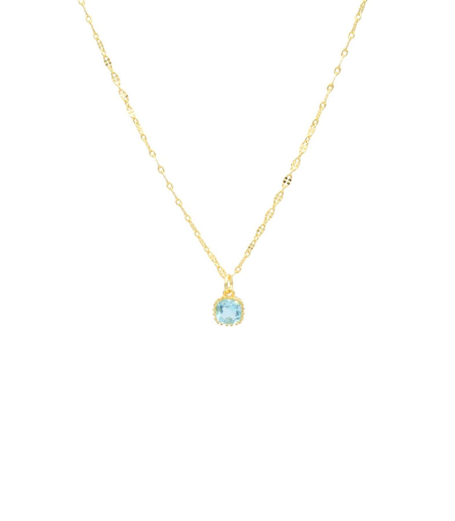 Nicole Blue Topaz Pendant Necklace