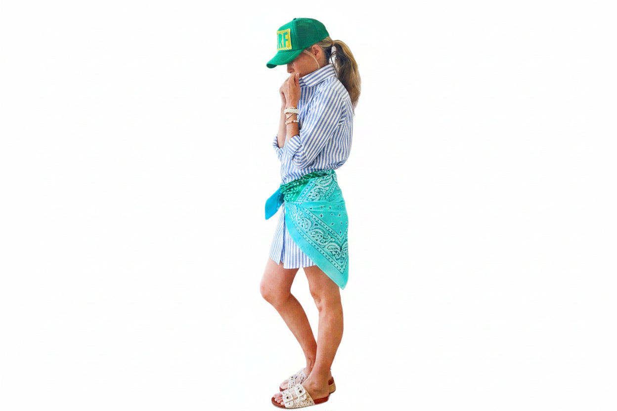 The Surf Shirt Tunic: Blue + White Stripe