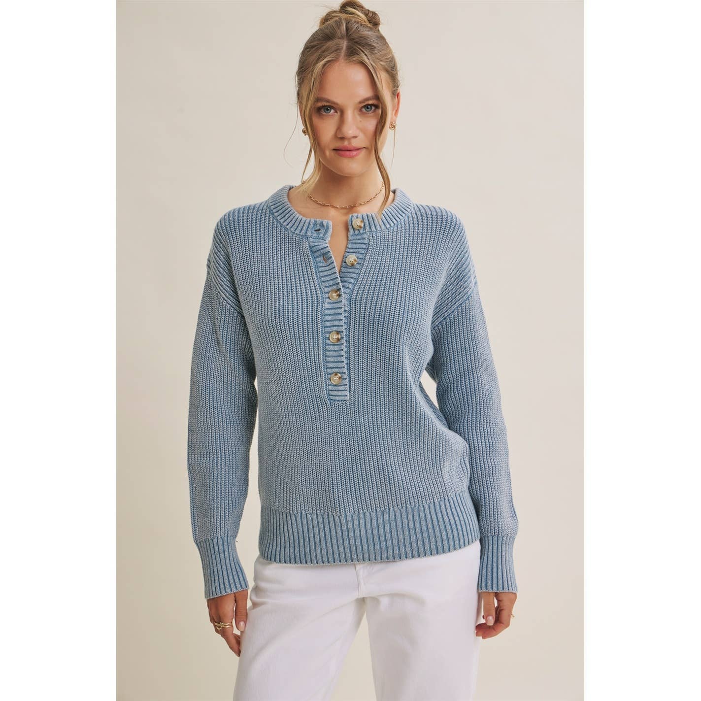 SALT AIR HENLEY SWEATER
