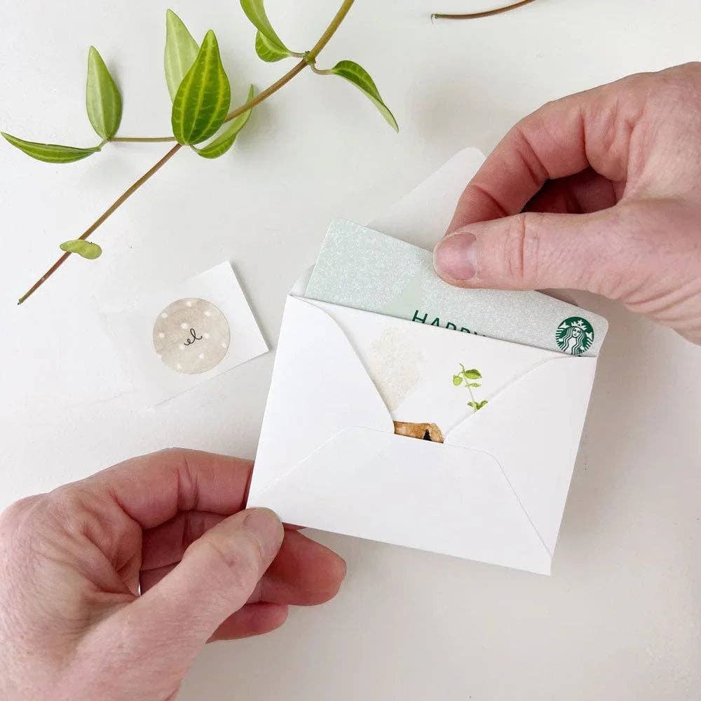 Hydrangea stem mini enclosure notecard