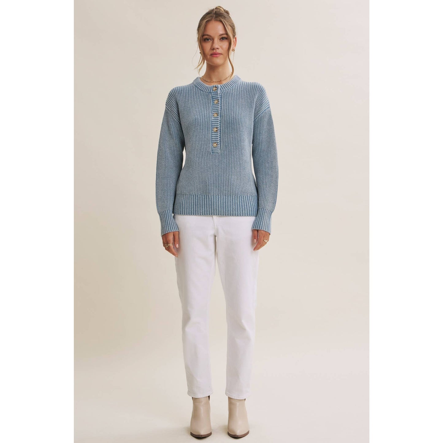 SALT AIR HENLEY SWEATER